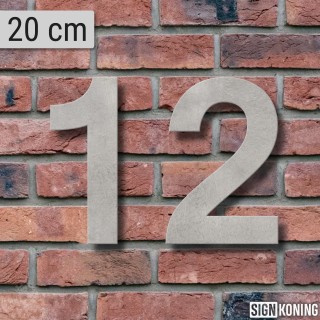 Grijs Betonnen huisnummer 20 cm