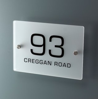 Opaal naambord van Plexiglas