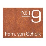 Cortenstaal Naambord